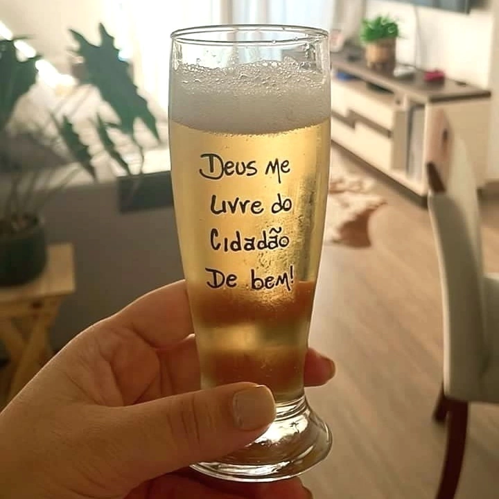 Copo tulipa "Deus me livre do cidadão de bem"