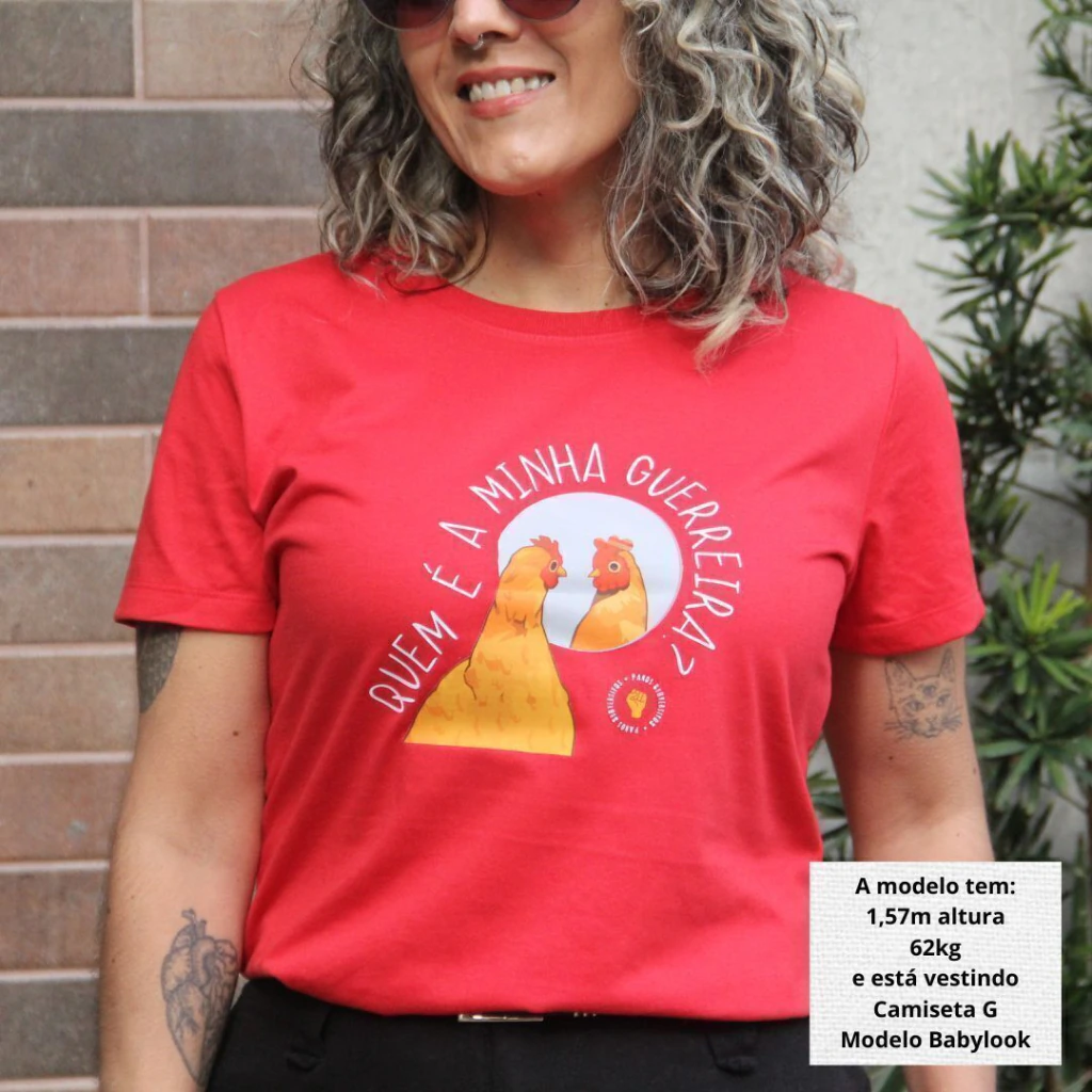 CAMISETA BABY LOOK - GUERREIRA