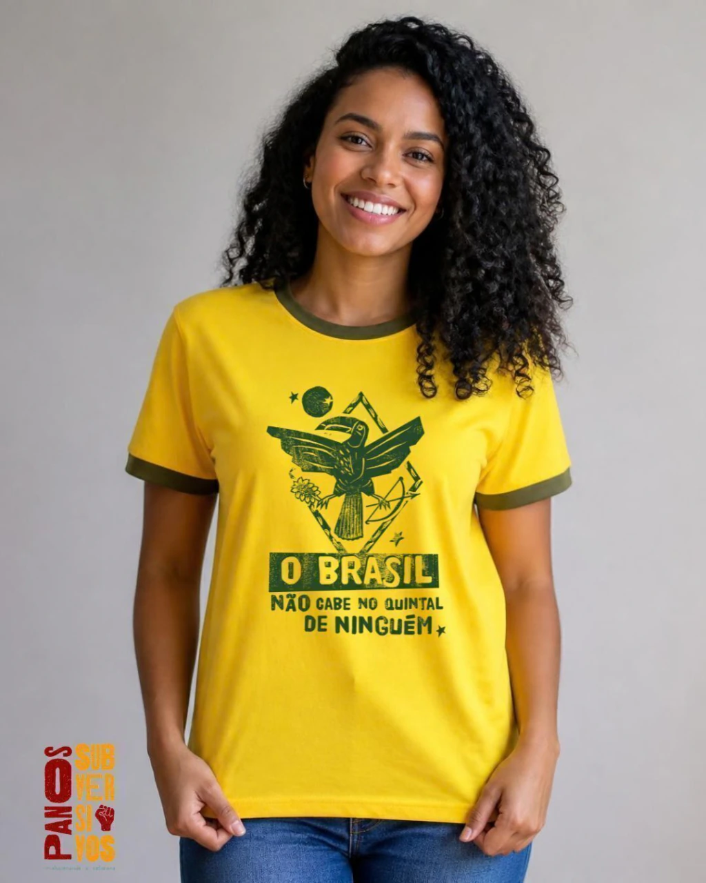 CAMISETA - O BRASIL NÃO CABE NO QUINTAL DE NINGUÉM